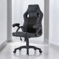 Scaun ergonomic gaming, inaltime reglabila, tetiera si cotiere capitonate, maxim 150 kg, rotire 360 grade, PVC si mesh