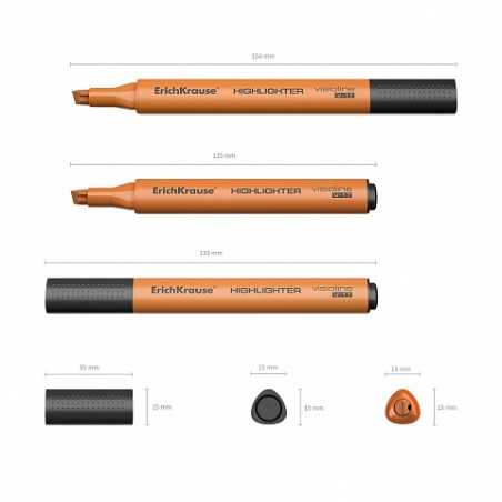 Marker evidentiator, set 4 bucati, cerneala fluorescenta pe baza de apa, scriere 0.6-4.5 mm, toate tipurile de hartie