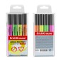 Marker evidentiator, set 4 bucati, cerneala fluorescenta pe baza de apa, scriere 0.6-4.5 mm, toate tipurile de hartie