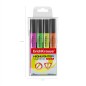 Marker evidentiator, set 4 bucati, cerneala fluorescenta pe baza de apa, scriere 0.6-4.5 mm, toate tipurile de hartie