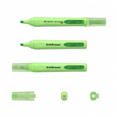 Marker evidentiator verde, cerneala neon lichida, varf 0,6-4 mm, uscare rapida