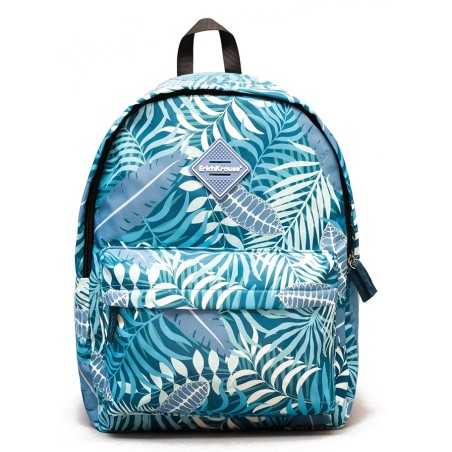 Ghiozdan Tropical Leaves, 19 litri, 1 compartiment, spatiu laptop, 4 buzunare, 39x31x16.5 cm