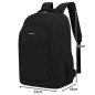 Rucsac ergonomic, capacitate 38 litri, reglabil, 2 compartimente, 2 buzunare, negru, 50x18x32 cm