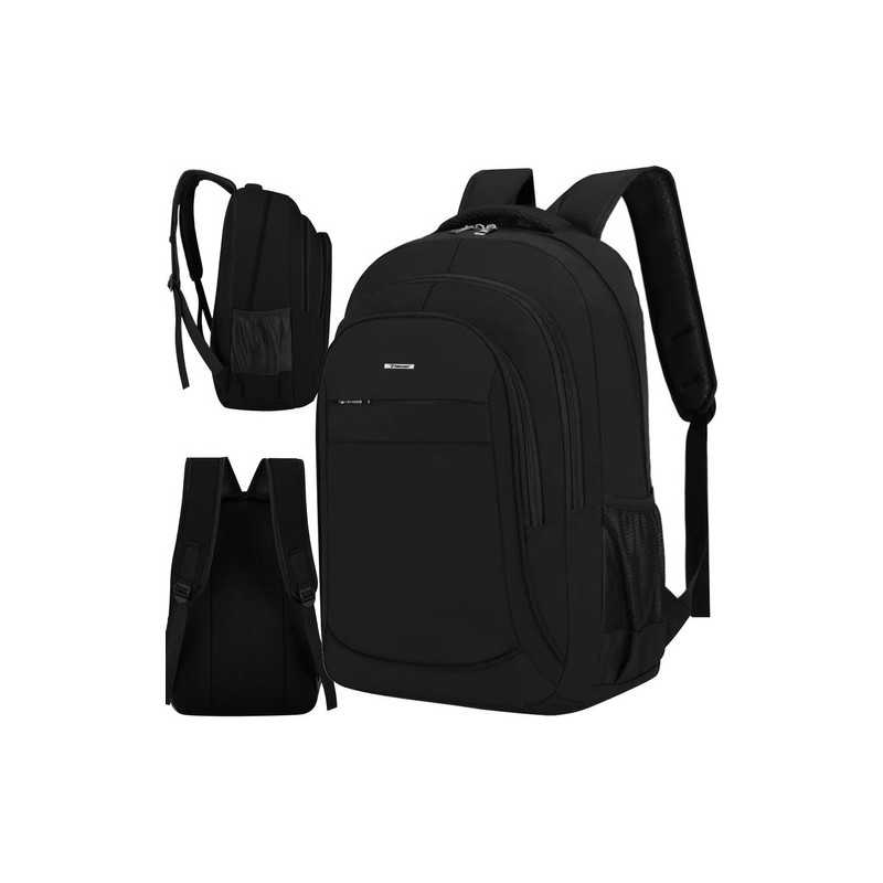 Rucsac ergonomic, capacitate 38 litri, reglabil, 2 compartimente, 2 buzunare, negru, 50x18x32 cm