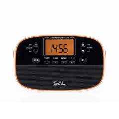 Radio portabil, AM-FM, ceas desteptator, afisaj LCD mare, repetare alarma, USB-C, baterii, 184x113x58 mm