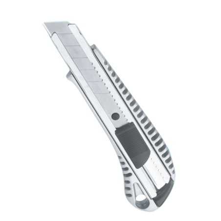 Cutter cu lama retractabila de 18 mm, blocare automata, varf ascutit, metal