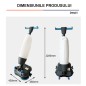 Aparat profesional scrubber pentru curatat podea, portabil cu acumulator