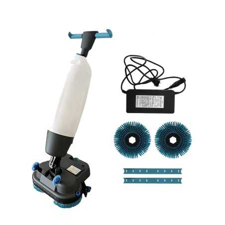 Aparat profesional scrubber pentru curatat podea, portabil cu acumulator