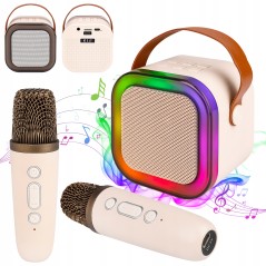 Set karaoke, difuzor Bluetooth, 2 microfoane, iluminare RGB, 90Hz-18kHz, 3W, 75 db