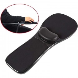 Suport ergonomic pentru mana si mouse, accesorii montare, fixare scaun sau birou, negru