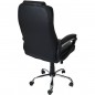 Scaun ergonomic directorial, sarcina maxima 120 kg, reglare pe inaltime, piele ecologica neagra, RESIGILAT