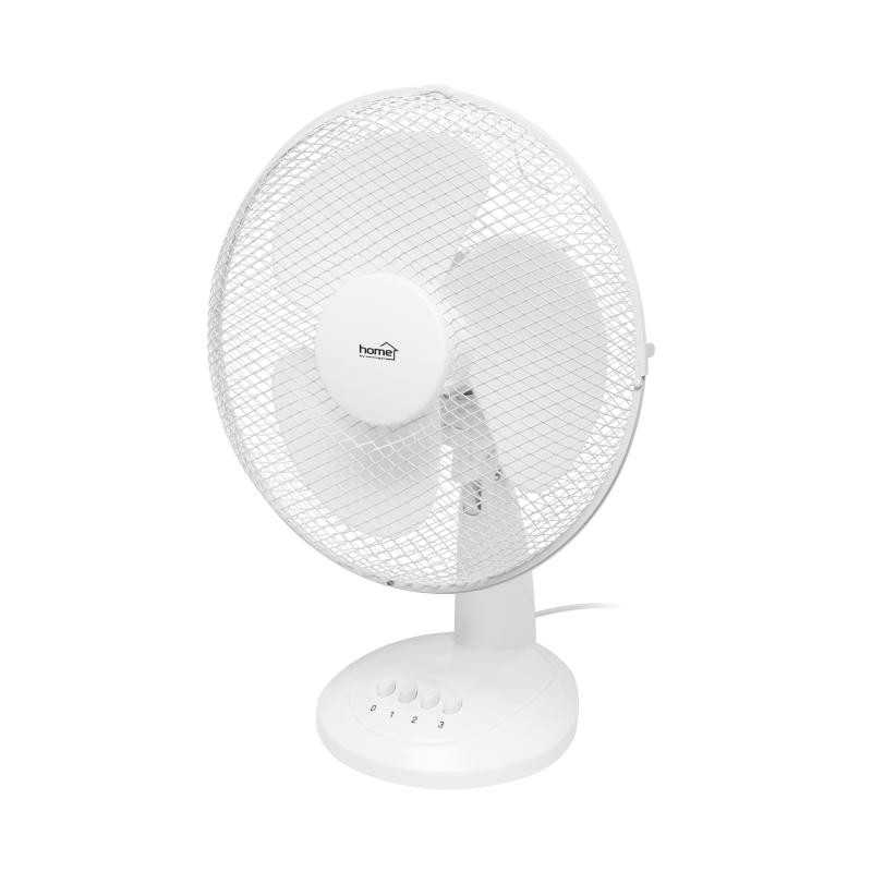 Ventilator de birou, 3 viteze, unghi reglabil, diametru 30 cm, 3 palete si grilaj metalic